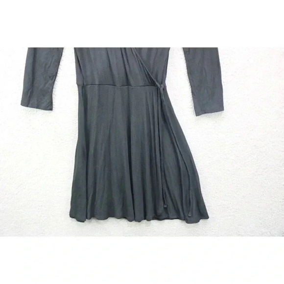 Abercrombie & Fitch Black Wrap Dress-3/4 Sleeves-Size Small-Stretchy - Picture 4 of 9